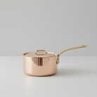 Mauviel M'Heritage M'200 B Copper Sauce Pan With Lid, Brass Handle, 2.6-Qt - Mauviel1830