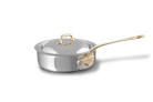 Mauviel 1830 M'COOK BZ 5-Ply Saute Pan With Lid, Bronze Handle, 3.2-qt - Mauviel USA