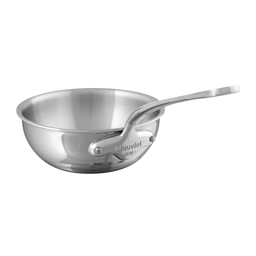 Mauviel 1830 M'COOK 5-Ply Curved Splayed Saute Pan With Cast Stainless Steel Handle, 2.1-qt - Mauviel USA
