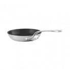 Mauviel M'URBAN 3 nonstick frying pan with cast stainless steel handle, 11.8-inch size, shown on stovetop.